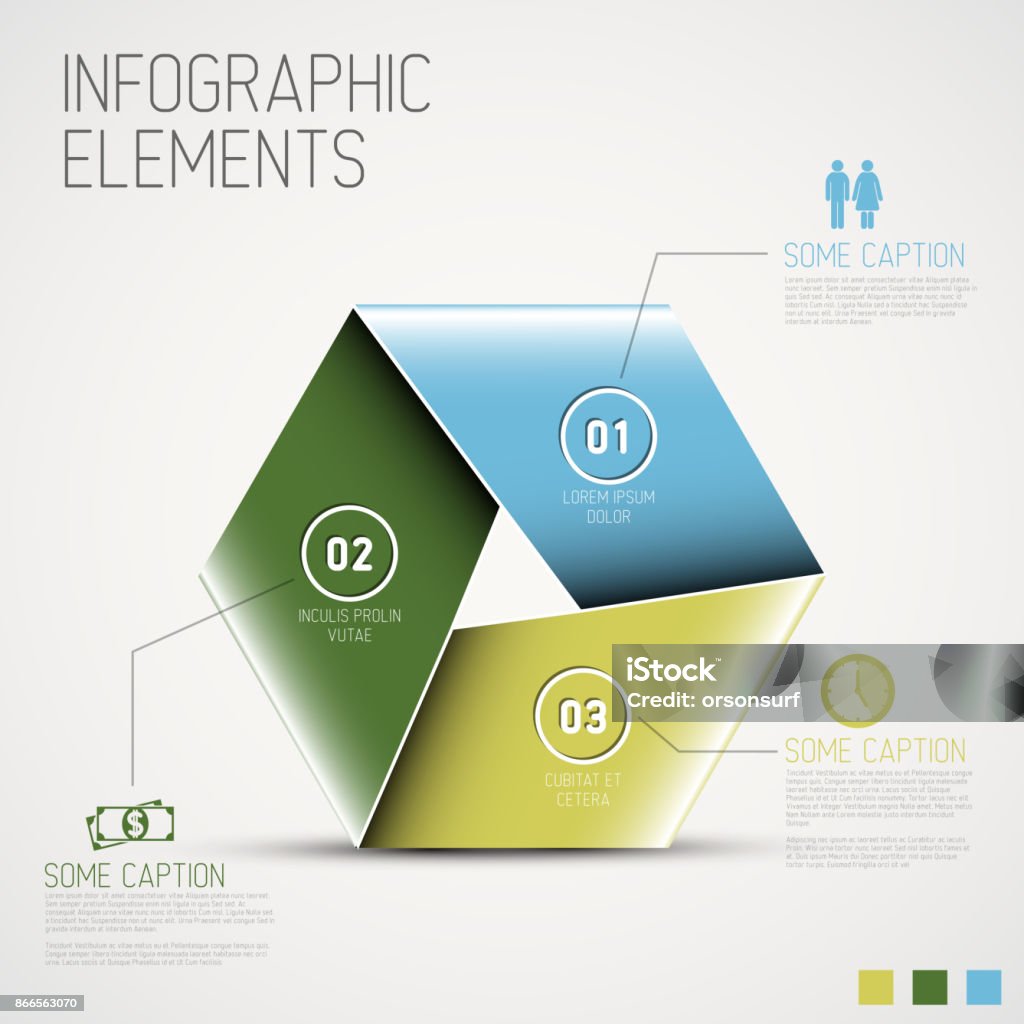 Infographic Using Shape Abstract Shape With Infographic Stock Illustration - Download Image Now ...