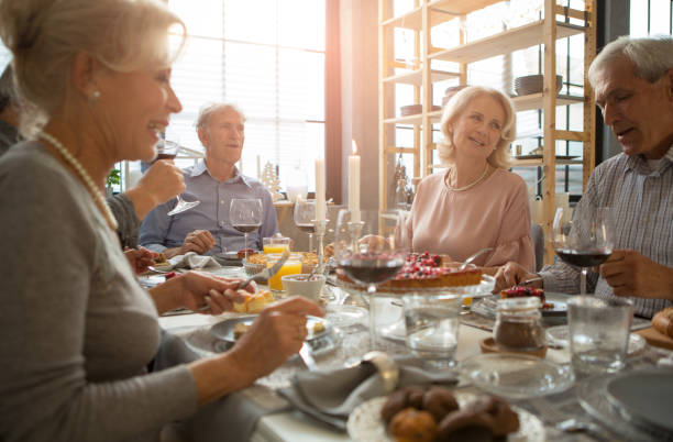 istock Enjoying a lovely dinner with good friends 866575052