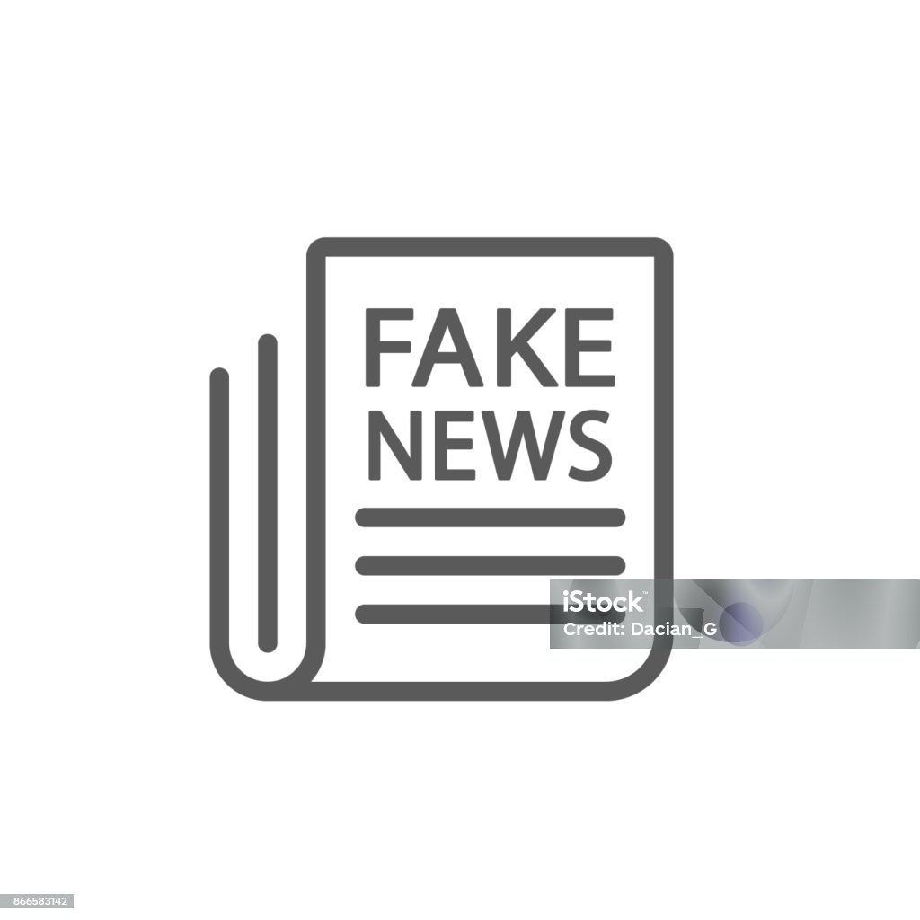 Fake news line icon vector Fake news line icon vector eps 10 Fake News stock vector