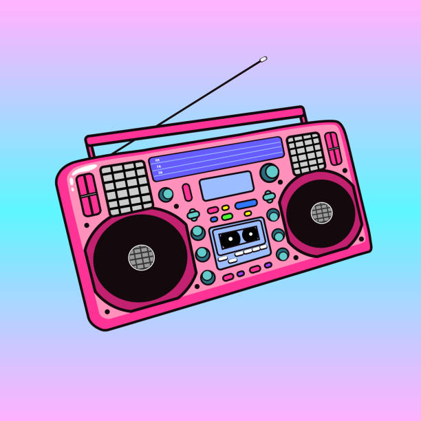 istock Vintage cassette player. Music boombox. 866584406
