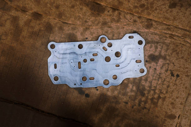 istock Steel gasket interior of Transmission linear shift solenoid. 866595586