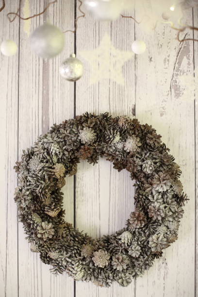 istock New Year decorations, Christmas tree, garlands and balls home cosiness 866596202