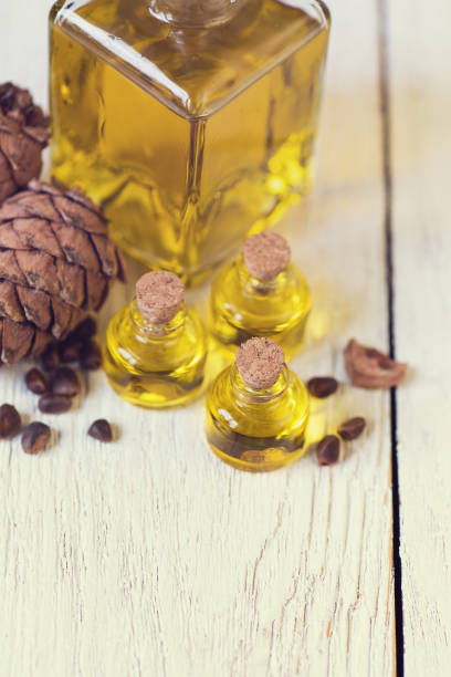 istock Oil of cedar nuts 866599712