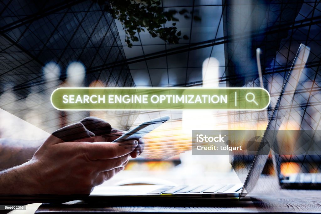 Search Engine Optimization (SEO) Concept - Photo de Moteur de recherche libre de droits