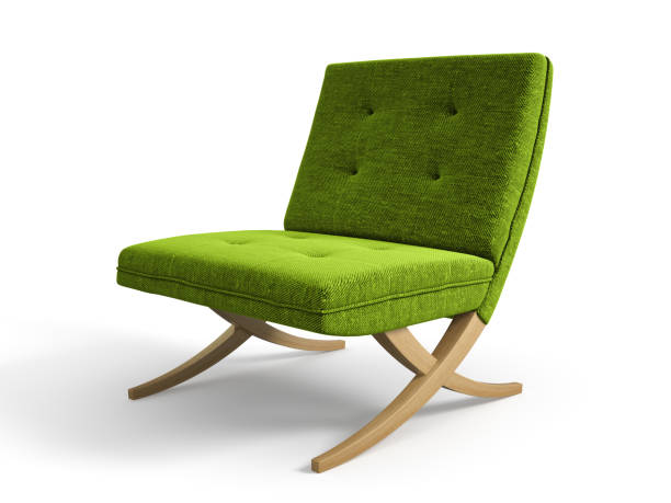 istock Armchair isolated on white background 3D rendering 866605078