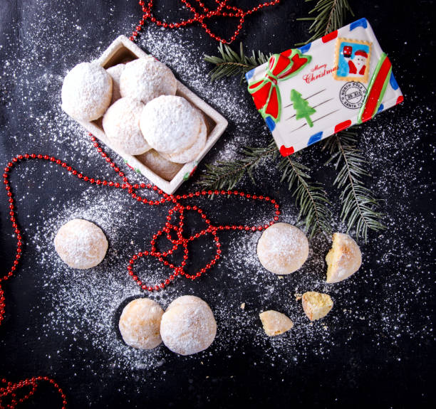 istock Christmas Cookies  with powdered sugar 866608434