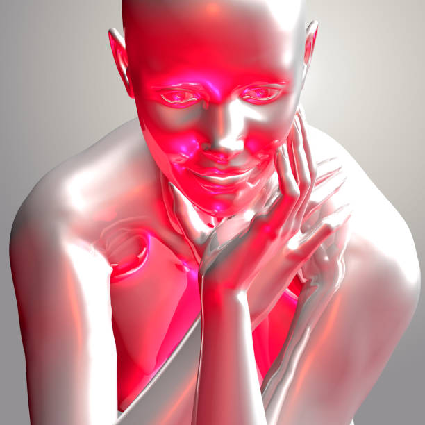 istock 3d render of a cyber woman 866608864