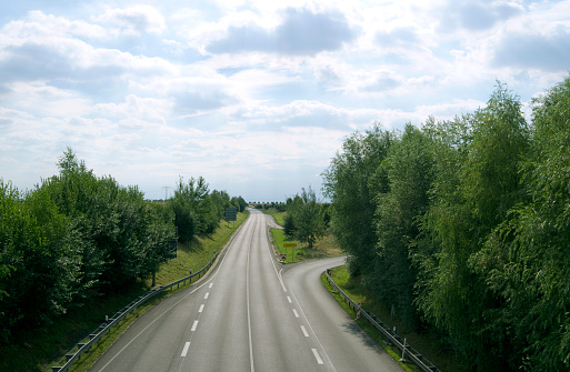 Exit from a well developed German federal road near Altenburg