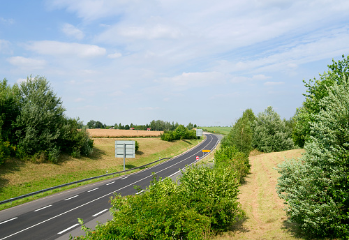 Exit from a well developed German federal road near Altenburg