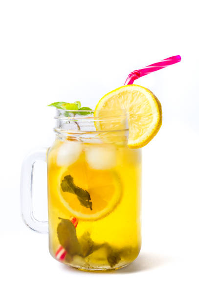 istock Lemon juice with mint leafs in a jar 866612426