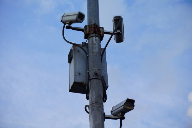 istock Cctv security cameras on street pylon 866618666