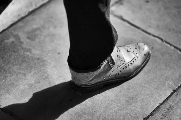 istock Businessman Brogue Shoe City Sidewalk 866618790