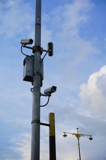 istock Cctv security cameras on street pylon 866621274