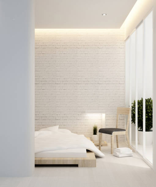 istock bedroom and balcony in hotel or apartment - Interior design - 3D Rendering 866629738