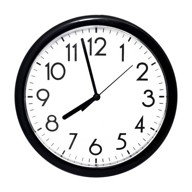 White Wall Clock Isolated On White Background Stock Photo - Download Image  Now - Clock, Advice, Archival - iStock