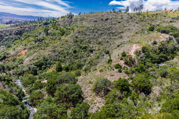 La Periquera waterfalls of Villa de Leyva Boyaca in Colombia South America
