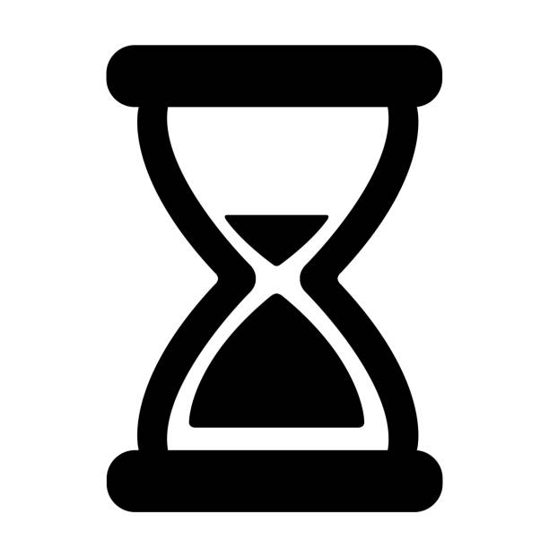 Hourglass Hourglass vector icon waiting stock illustrations