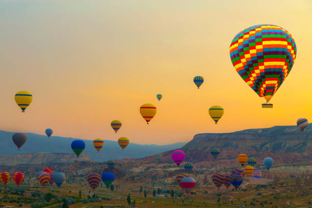 istock Hot air balloons sunset, Cappadocia, Turkey 866656546