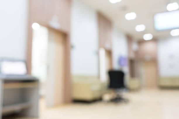 istock Abstract blur hospital interior for background 866656578