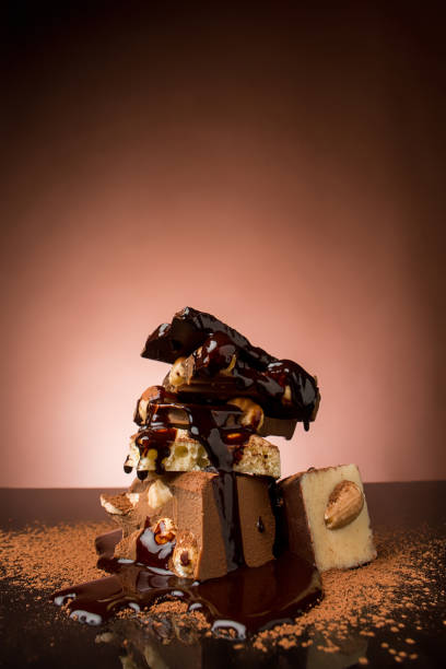 Pile of broken chocolate