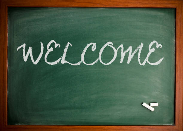 istock Welcome  - Motivational quote on blackboard 866662224