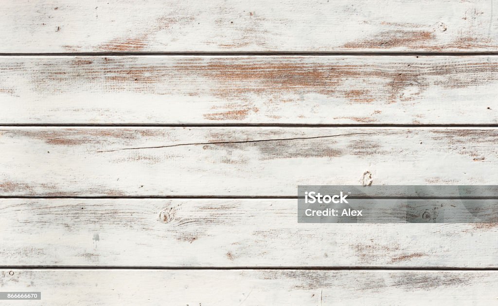 White wood texture White wooden planks background. Wood - Material Stock Photo