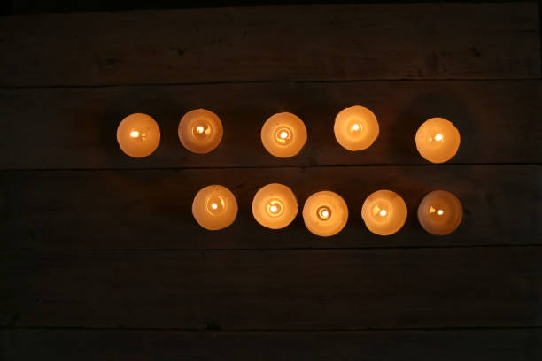 istock Burning candles  in the darkness. 866667282