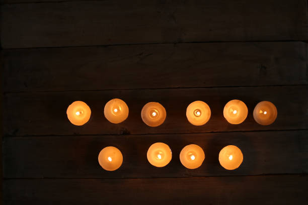 istock Burning candles  in the darkness. 866667422