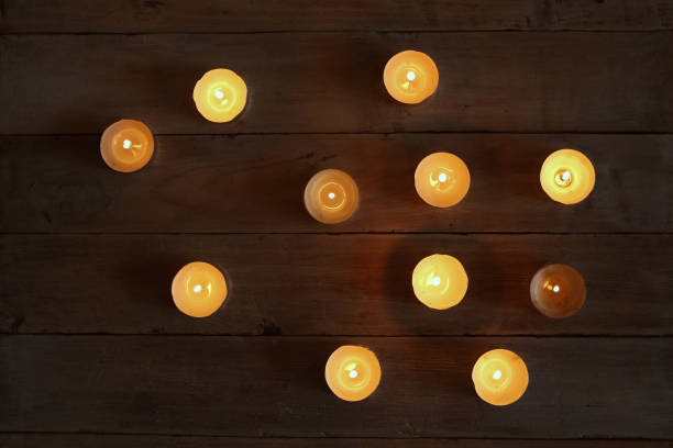 istock Burning candles  in the darkness. 866668442