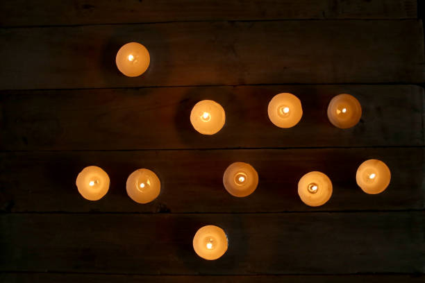 istock Burning candles  in the darkness. 866671078