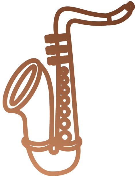 illustrations, cliparts, dessins animés et icônes de célébration de festival musical instrument jazz saxophone - close up musical instrument saxophone jazz