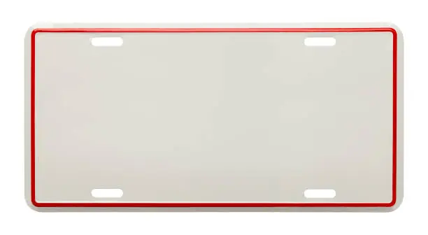 Photo of Blank License Plate