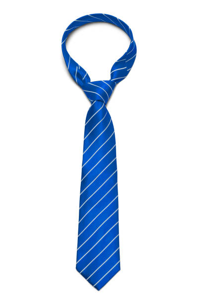 blue tie - necktie isolated clothing white imagens e fotografias de stock