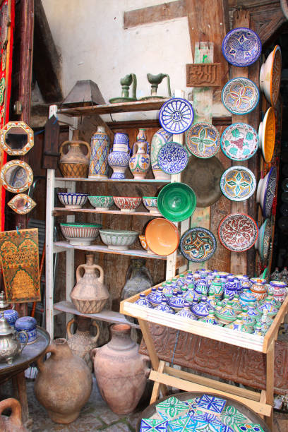 istock Traditional moroccan souvenirs on souk in Fes, Morocco, Africa 866707218