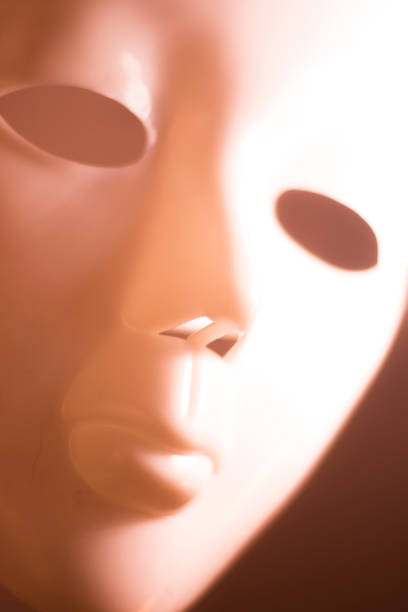 istock Horror terror scary mask with empty eyes and terifying ghostly stare. 866710144