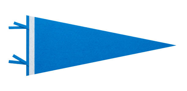 синий пенант - sports flag стоковые фото и изображения
