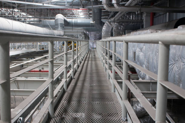 istock Industrial walkway. HVAC Duct Cleaning 866721302