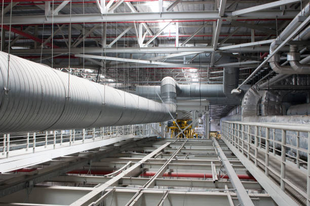 istock Industrial walkway. HVAC Duct Cleaning 866721354