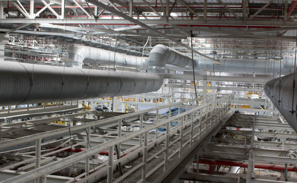 istock Industrial walkway. HVAC Duct Cleaning 866721386