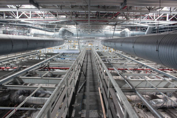 istock Industrial walkway. HVAC Duct Cleaning 866721438