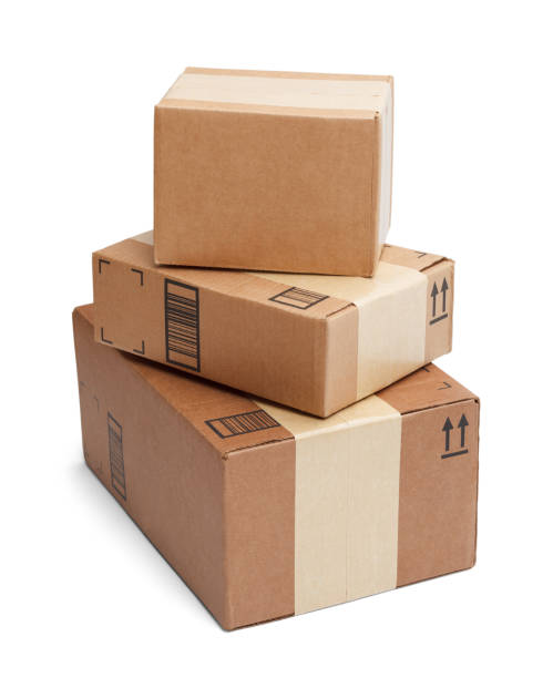 pudełka ułożone w stosy - packaging freight transportation box moving office zdjęcia i obrazy z banku zdjęć