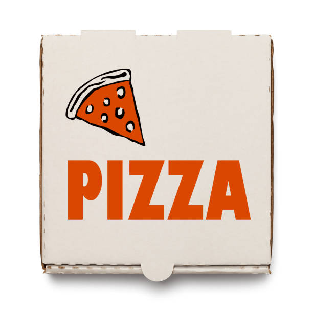 scatola di pizza - pizza cheese portion mozzarella foto e immagini stock