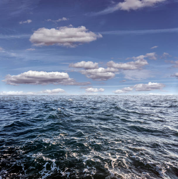 istock Blue sky with clouds over the sea 866722472