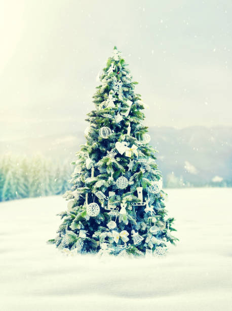 istock Christmas, xmas tree with decoration, new year 866725702
