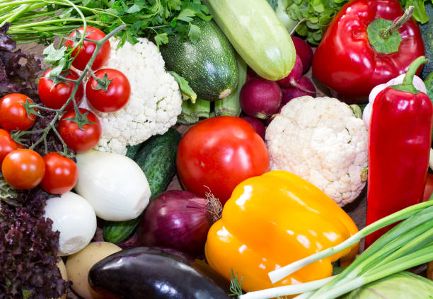 istock Background of fresh vegetables and greens 866734498