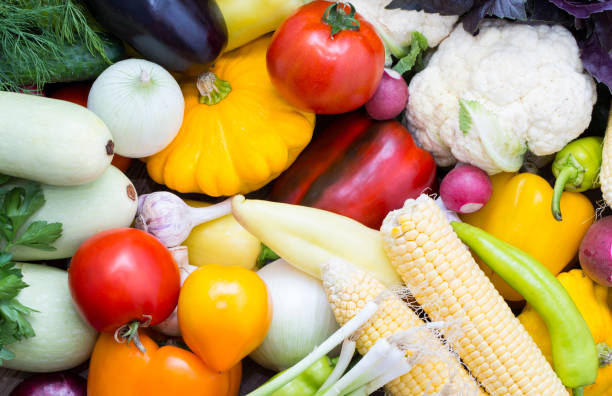istock Background of fresh vegetables and greens 866734510