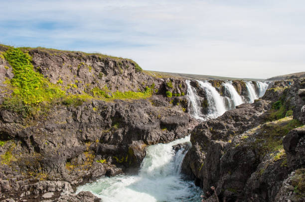 istock Kolugljufur waterfall in Iceland 866739372