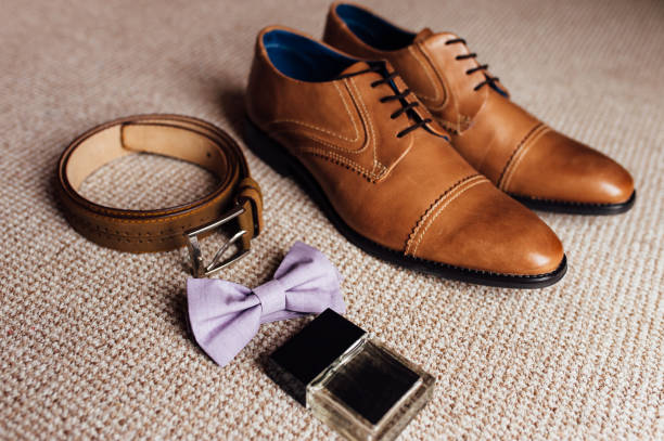 Groom Set Clothes Wedding Shoes Bow Tie 