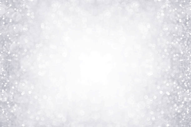 Silver And White Border Background For Anniversary Birthday Or Christmas  Stock Photo - Download Image Now - iStock