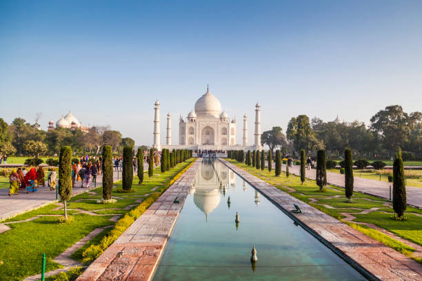 istock People visiting the magnificent Taj Mahal in Agra. 866758114